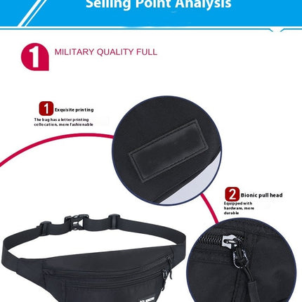 Waterproof nylon Fanny Pack Running Belt for Men Women Waist Bag for Outdoors sports Hiking Walking