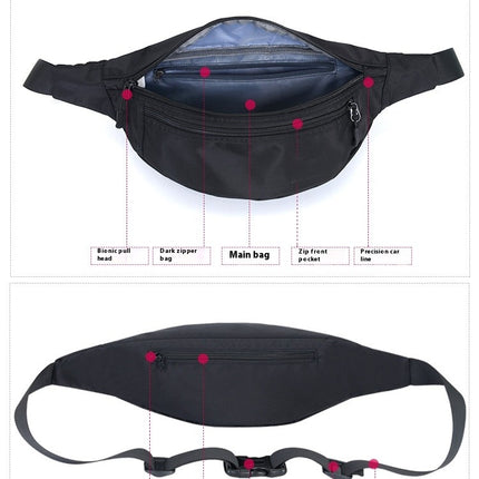 Waterproof nylon Fanny Pack Running Belt for Men Women Waist Bag for Outdoors sports Hiking Walking