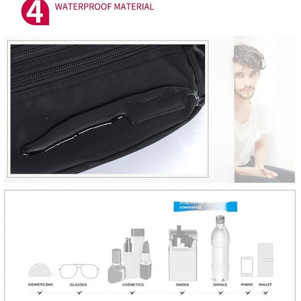 Waterproof nylon Fanny Pack Running Belt for Men Women Waist Bag for Outdoors sports Hiking Walking