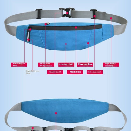 Zipper Fanny Pack Waterproof Waist Bag for Men Women Running Waist Packs for Sport , Adjustable Strap