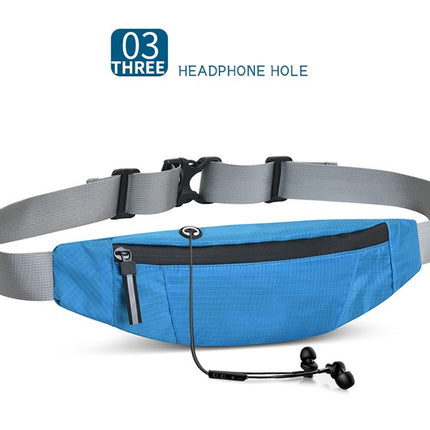Zipper Fanny Pack Waterproof Waist Bag for Men Women Running Waist Packs for Sport , Adjustable Strap