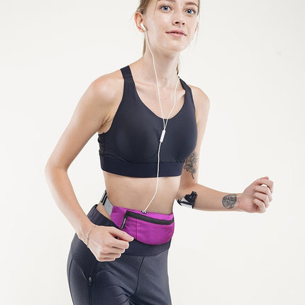 Zipper Fanny Pack Waterproof Waist Bag for Men Women Running Waist Packs for Sport , Adjustable Strap