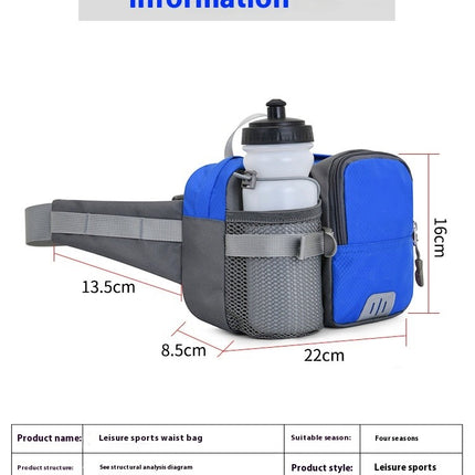 Running Belt for Men Women Fanny Pack with Water Bottle Holder Waterproof Waist Bag for outdoor sports