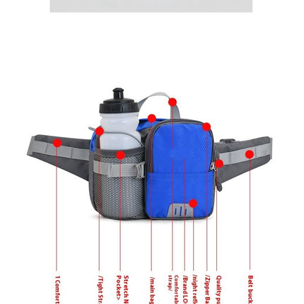 Running Belt for Men Women Fanny Pack with Water Bottle Holder Waterproof Waist Bag for outdoor sports