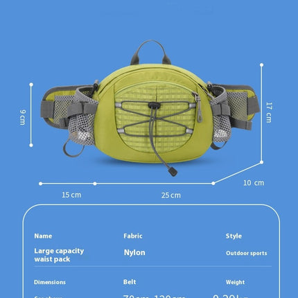 Large Fanny Pack with Water Bottle Holder for Men Women Hiking Waist Packs Adjustable Belt Bag for Outdoors