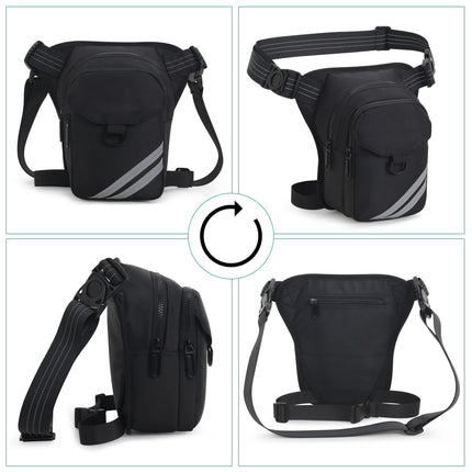 Waist Pack Motorcycle Drop Leg Bag for Men Women Thigh Fanny Belt Bag For Outdoor Sports