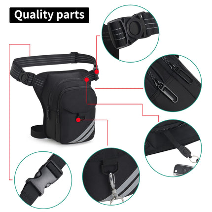 Waist Pack Motorcycle Drop Leg Bag for Men Women Thigh Fanny Belt Bag For Outdoor Sports