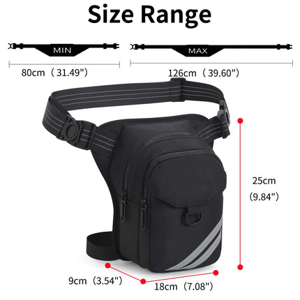 Waist Pack Motorcycle Drop Leg Bag for Men Women Thigh Fanny Belt Bag For Outdoor Sports