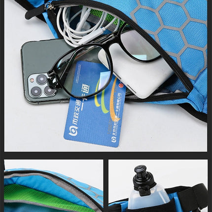 Running Belt with Water Bottle Waist Belt Bag for Women/Men,Adult Fanny Pack For Outdoor Sports