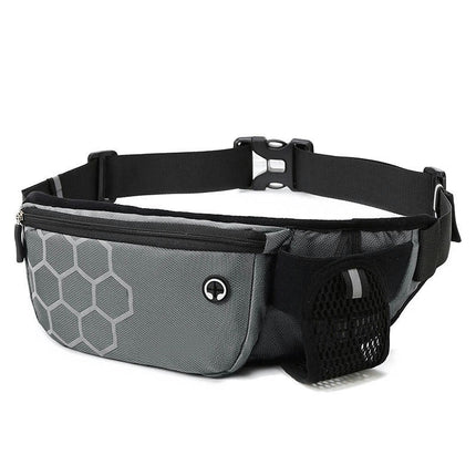 Running Belt with Water Bottle Waist Belt Bag for Women/Men,Adult Fanny Pack For Outdoor Sports