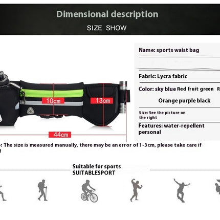 Outdoor Sports Water Bottle Waist Bag Fanny Pack for Workout Running Waist Bag for Women Men