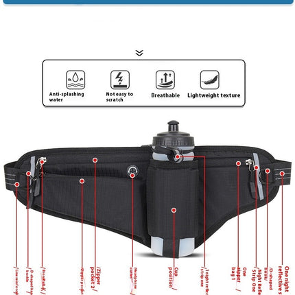 Water Bottle Waist Bag Hiking Waist Bag Fanny Pack for Men Women Outdoor Sports Workout Belt