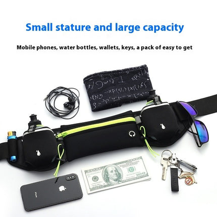 Waterproof Waist Bag with Water Bottle Waist Bag with Adjustable Straps for Men and Women, Large Fanny Pack