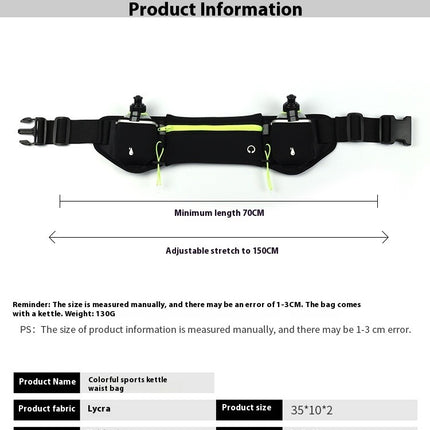 Waterproof Waist Bag with Water Bottle Waist Bag with Adjustable Straps for Men and Women, Large Fanny Pack
