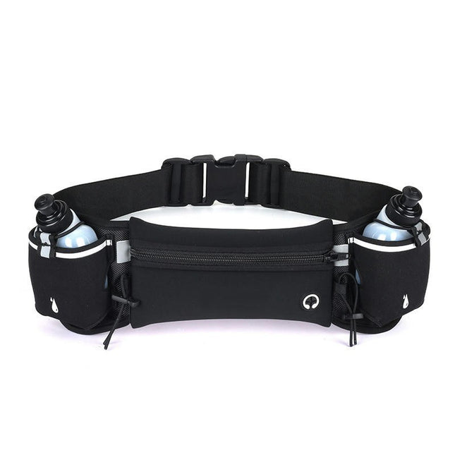 Waterproof Waist Bag with Water Bottle Waist Bag with Adjustable Straps for Men and Women, Large Fanny Pack