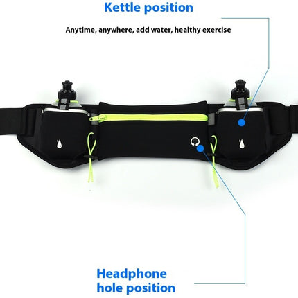 Waterproof Waist Bag with Water Bottle Waist Bag with Adjustable Straps for Men and Women, Large Fanny Pack