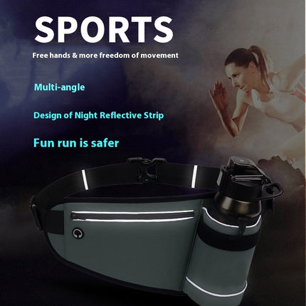 Waist Bag Fanny Pack with Water Bottle Holder Hiking Waist Pack for Men Women Walking Camping Waist Pouch