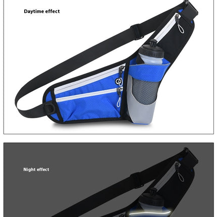 Waterproof Waist Bag with Water Bottle Holder Outdoor Waist Bag Running Belt for Men Women