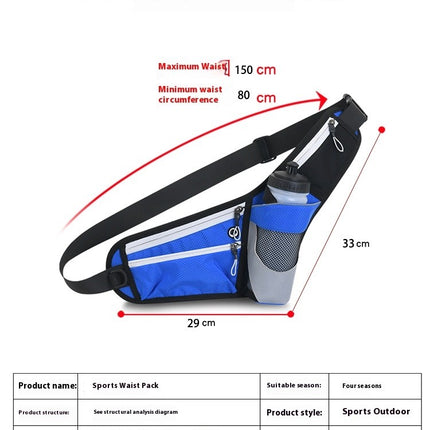 Waterproof Waist Bag with Water Bottle Holder Outdoor Waist Bag Running Belt for Men Women