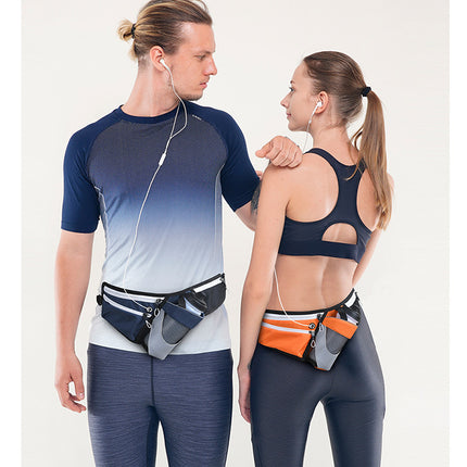 Waterproof Waist Bag with Water Bottle Holder Outdoor Waist Bag Running Belt for Men Women