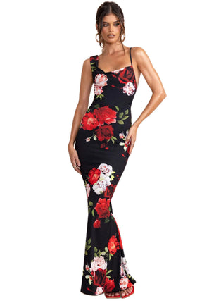 Women's Sleeveless Spaghetti Strap Elegant Evening Party Bodycon Maxi Dresses