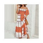 Orange red stripe