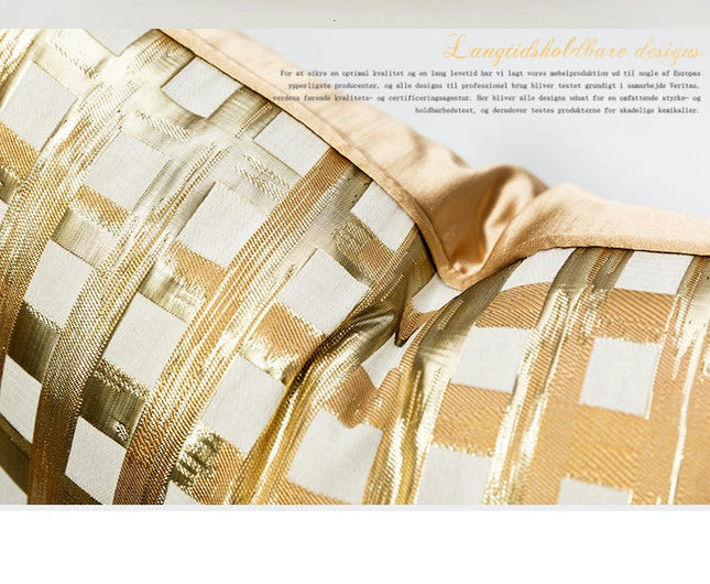 Luxury Plaid Cushion Covers Soft Throw Pillow Cover Decorative Pillowcase for Couch Home Decor-A