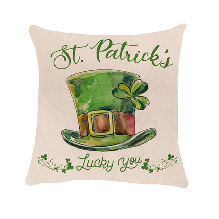 St. Patrick Decorative Throw Pillow Covers Square Cushion Case Spring Home Decoration for Sofa