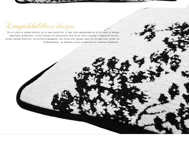 Black White Plush Decorative Throw Pillow Case Soft Cushion Cover Square Throw Pillow Covers for Home