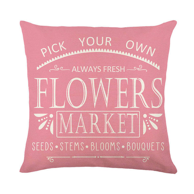 Floral Decorative Throw Pillow Covers Tulip Flower Pillows Case ,Cushion Covers for Home Decor-A