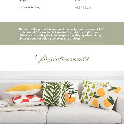 Decorative Throw Pillows Covers Fruit Pillow Case Square Sofa Cushion Covers for Bed Living Room