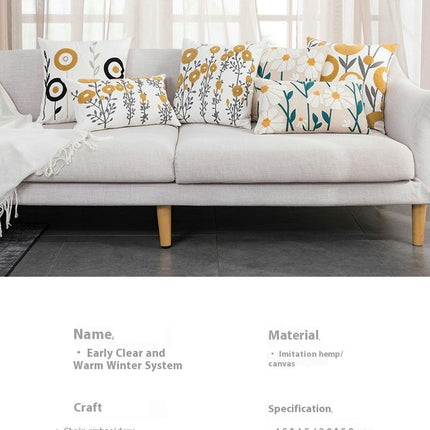 Flowers Cushion Cover Embroidery Decorative Throw Pillows Cover Pillow Case for Home Decor