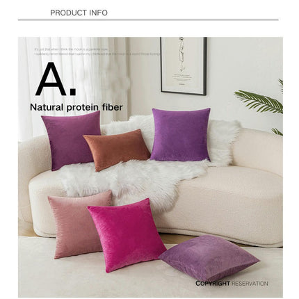 Throw Pillow Covers Decorative Velvet Pillow Covers, Soft Pillowcases for Couch Sofa Bed Living Room 1