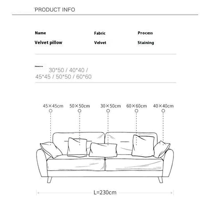 Throw Pillow Covers Decorative Velvet Pillow Covers, Soft Pillowcases for Couch Sofa Bed Living Room