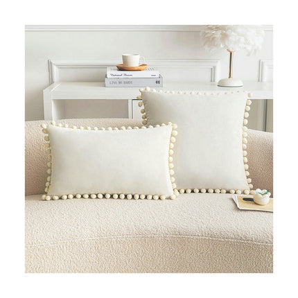 Decorative Throw Pillow Covers Set of 2,Soft Velvet Cushion Covers for Livingroom Bedroom Home Decor