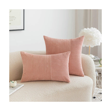 Set of 2 Corduroy Pillow Covers Soft Couch Pillow Covers Decorative Throw Pillowcase for Bed Livingroom