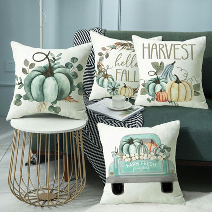 Truck Pumpkin Pillow Covers Thanksgiving Throw Pillow Covers Decor Cushion Covers for Home