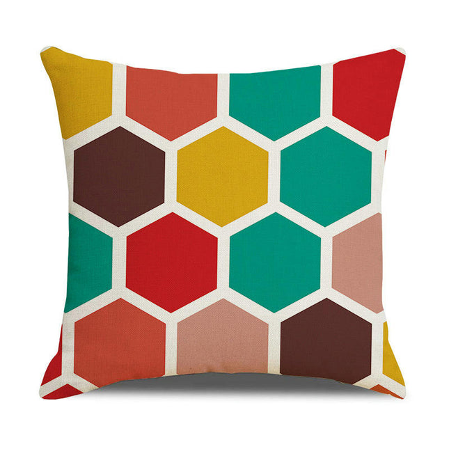 Colorful Geometry Throw Pillow Covers Cases Square Decorative Cushion Covers Pillowcase Cushion Case for Sofa