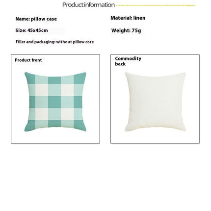 Lucky Clover Throw Pillow Cover,Green Cushion Case Cover Linen Pillowcase Decoration for Sofa Couch