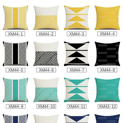Geometry Throw Pillow Covers Cases Square Decorative Cushion Covers Pillowcase Cushion Case for Sofa-A