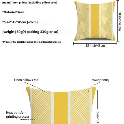 Geometry Throw Pillow Covers Cases Square Decorative Cushion Covers Pillowcase Cushion Case for Sofa-A