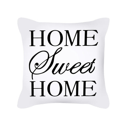 English Decorative Cushion Letters Linen Pillow Cover Pillowcase Cushion Cover for Sofa Throw Pillow Case