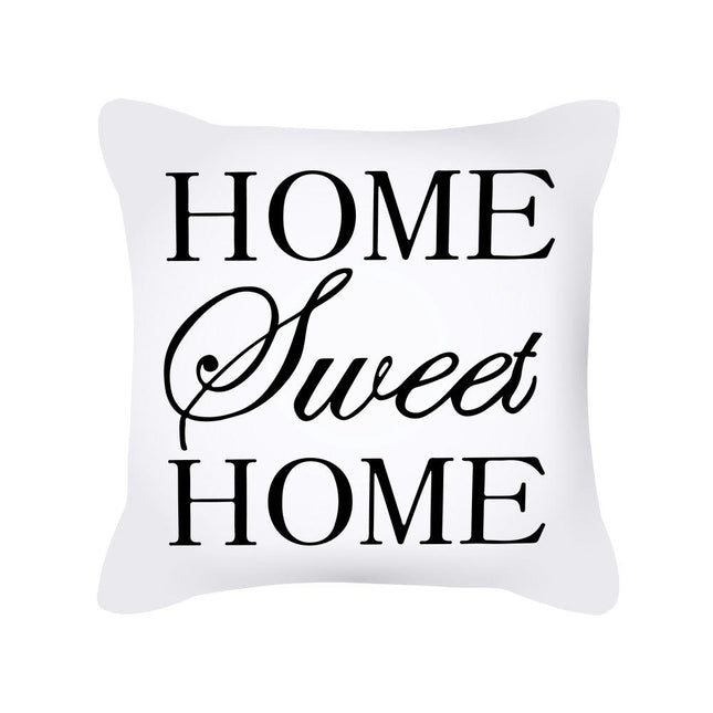English Decorative Cushion Letters Linen Pillow Cover Pillowcase Cushion Cover for Sofa Throw Pillow Case