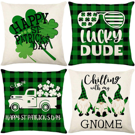 St Patricks Day Throw Pillow Covers Lucky Clover Throw Pillow Cover Cushion Covers Pillow Cases for Home