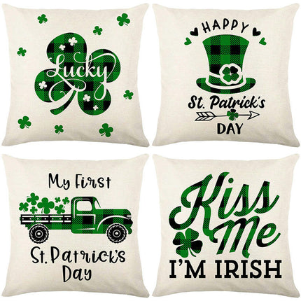 St Patricks Day Throw Pillow Covers Lucky Clover Throw Pillow Cover Cushion Covers Pillow Cases for Home