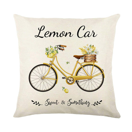 Lemon Throw Pillow Covers Decorative Pillowcases Summer Pillow Cover Outdoor Cushion Cases for Couch Sofa-A