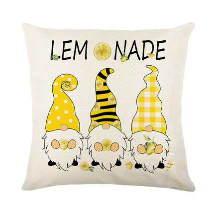 Lemon Throw Pillow Covers Decorative Pillowcases Summer Pillow Cover Outdoor Cushion Cases for Couch Sofa-A