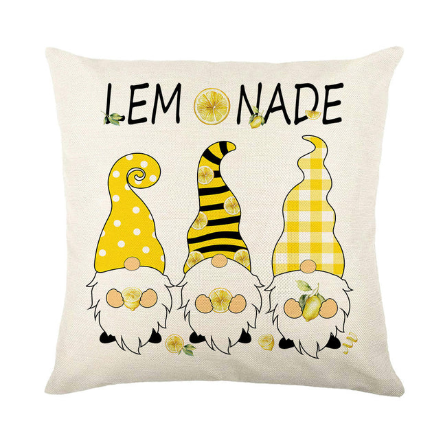 Lemon Throw Pillow Covers Decorative Pillowcases Summer Pillow Cover Outdoor Cushion Cases for Couch Sofa-A