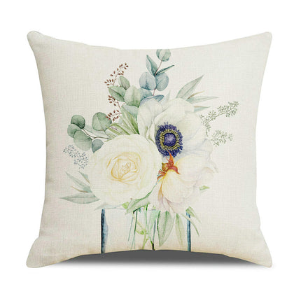 Outdoor Decorative Throw Pillowcase Flower Throw Pillow Covers for Home Couch Sofa Decor