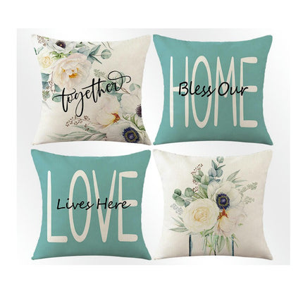 Outdoor Decorative Throw Pillowcase Flower Throw Pillow Covers for Home Couch Sofa Decor